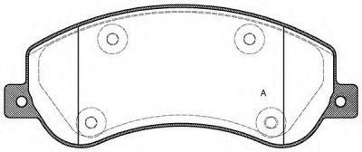 OPEN PARTS bpa125000 -  Комплект тормозных колодок, дисковый тормоз